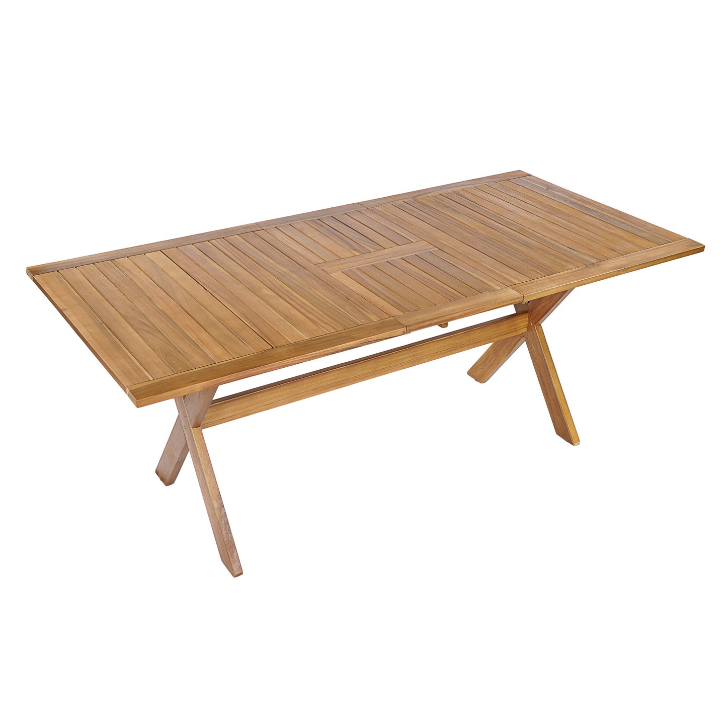 7 Piece Acacia Wood Outdoor Dining Set And Chairs