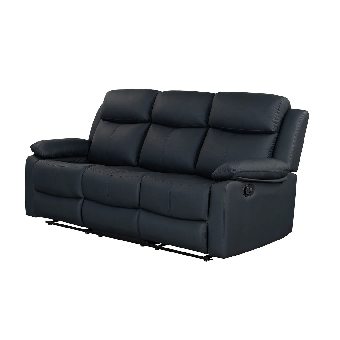 Blanche Reclining Sofa with LED Lights in black leather by Unique Piece Furniture on Tampa Home & Garden Store