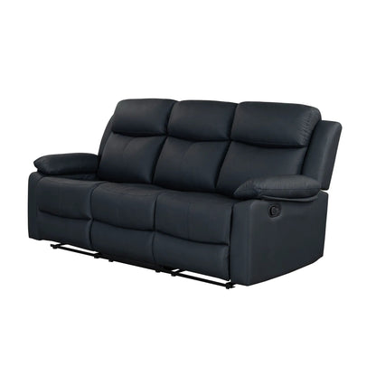 Blanche Reclining Sofa with LED Lights in black leather by Unique Piece Furniture on Tampa Home & Garden Store
