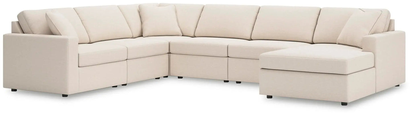 Modmax Sectional Oyster beige fabric L-shaped sofa with chaise on Tampa Home & Garden Store