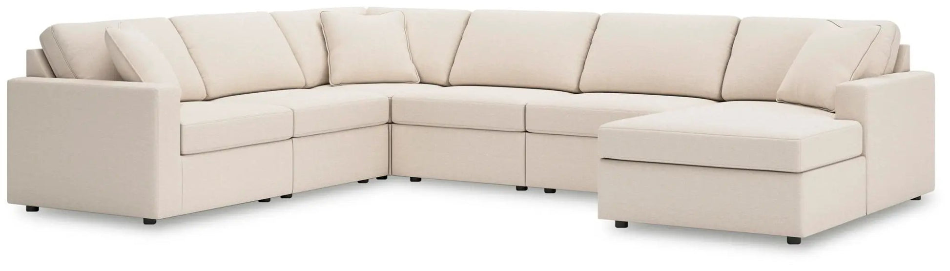 Modmax Sectional Oyster beige fabric L-shaped sofa with chaise on Tampa Home & Garden Store