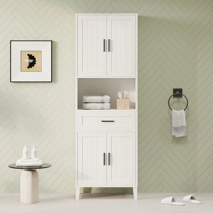 Tall Bathroom Cabinet with Soft Close Doors