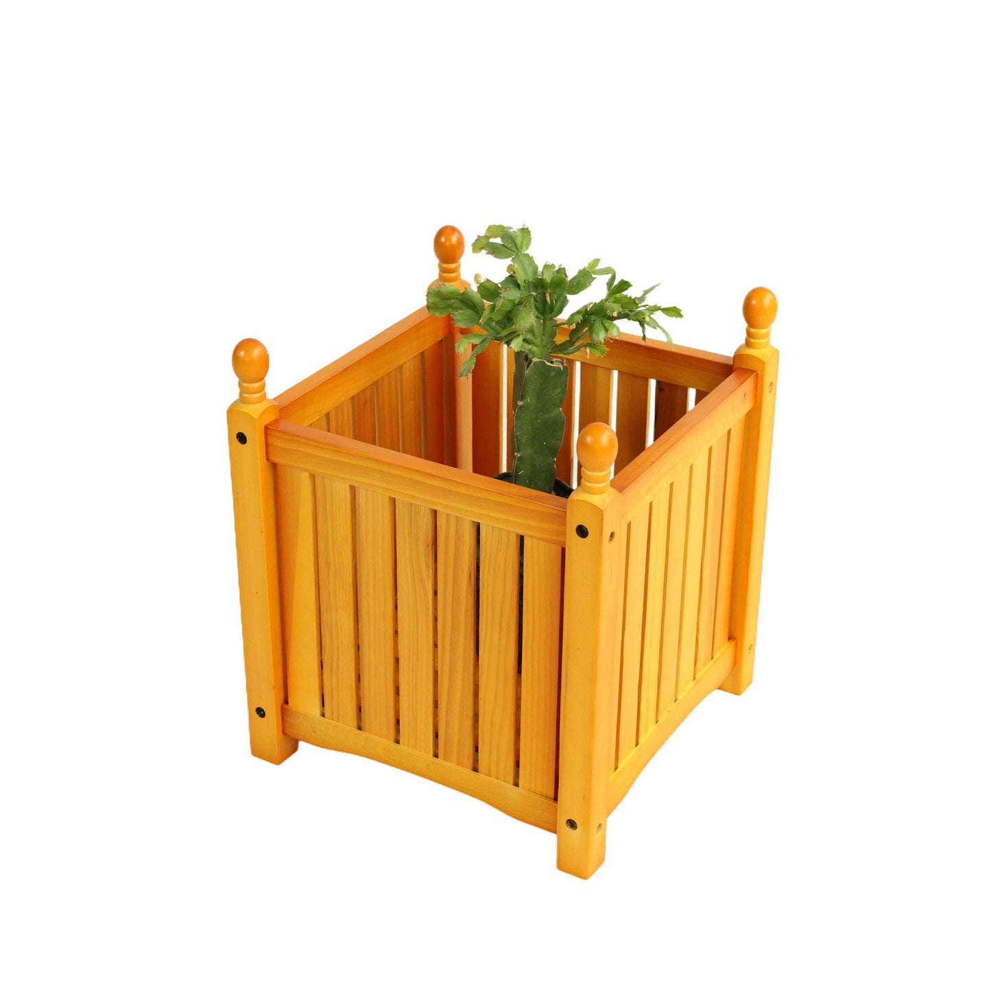 Square Teak Outdoor Flower and Herb Planter