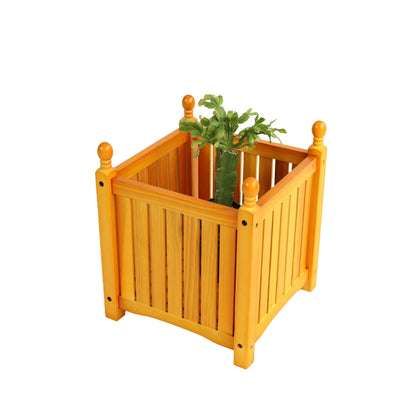 Square Teak Outdoor Flower and Herb Planter