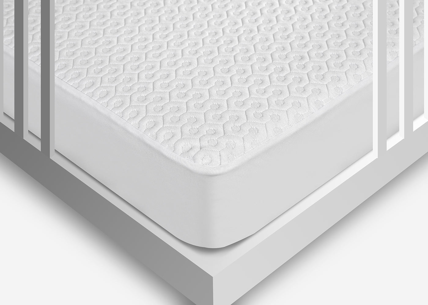 Bed Gear Dri-Tec Crib Mattress Protector, white quilted hex-pattern top by HouseOfZazla on Tampa Home & Garden Store