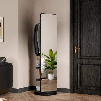 3 in 1 fulllength clothing mirror by Unique Piece Furniture with dark frame and hanging rail on Tampa Home & Garden Store