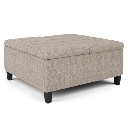 Harrison Upholstered Coffee Table Storage Ottoman