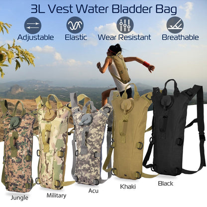 iMounTEK 3L Hydration Pack water bladder backpack by GemGear, 5-pack multi-color camouflage black on Tampa Home & Garden Store