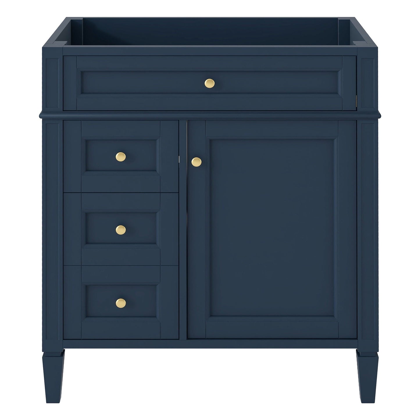 Solid Wood Bathroom Vanity and Two Drawers