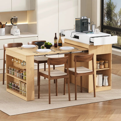Extendable Dining Table With Folding Top