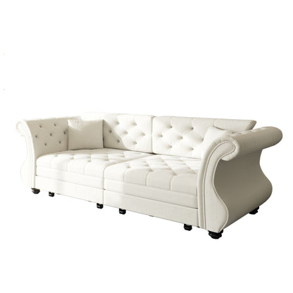 Oversized Chesterfield Sofa and a Pull Out Bed
