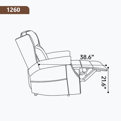 Manual Recliner With Vibrations and Heat