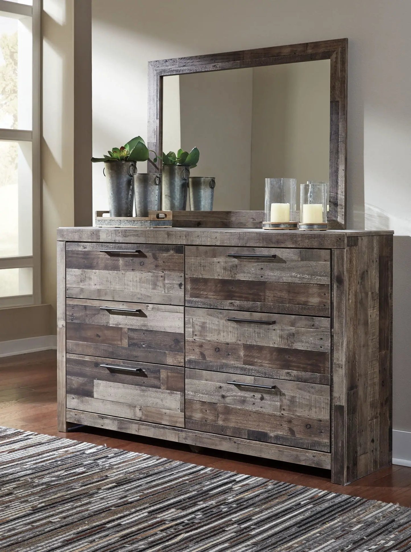 Derekson Panel Bedroom Set with Butcher Block