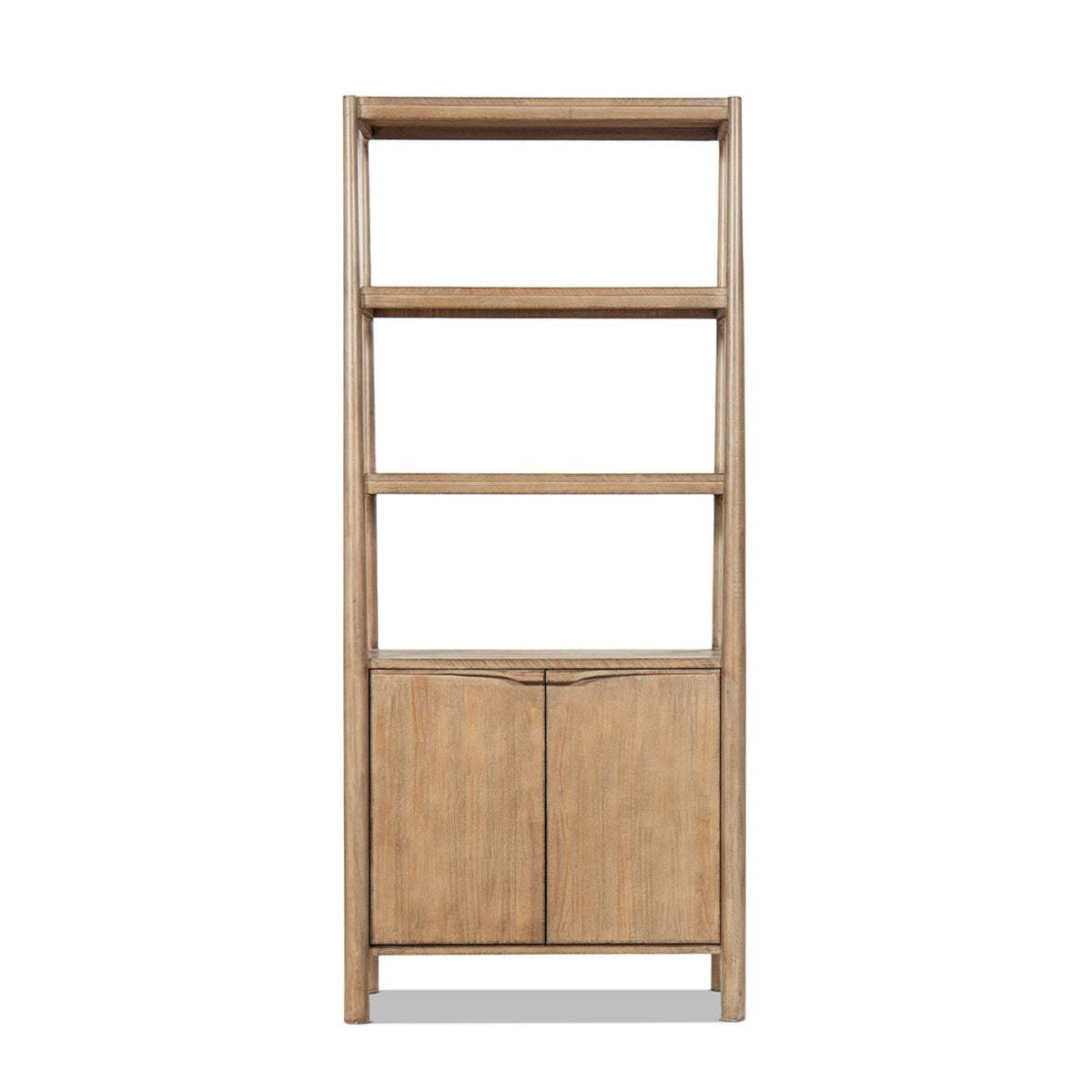 Natural reclaimed wood bookcase with lower cabinet and three open shelves 86 tall HouseOfZazla on Tampa Home & Garden Store