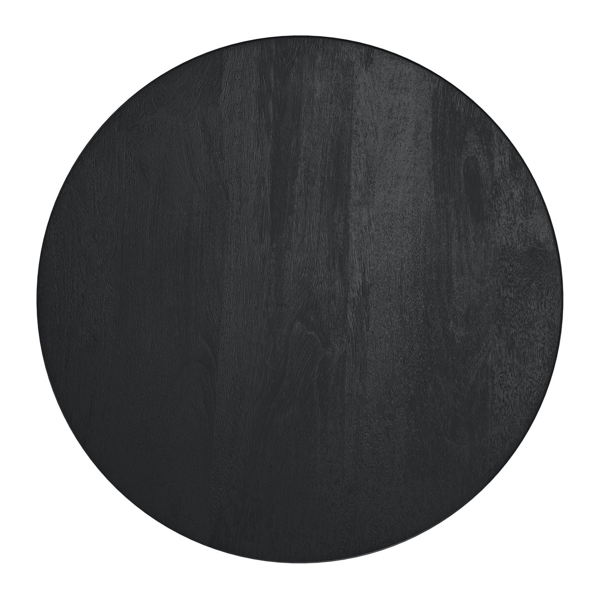 Solid mango wood drum silhouette side table in black finish by HouseOfZazla on Tampa Home & Garden Store
