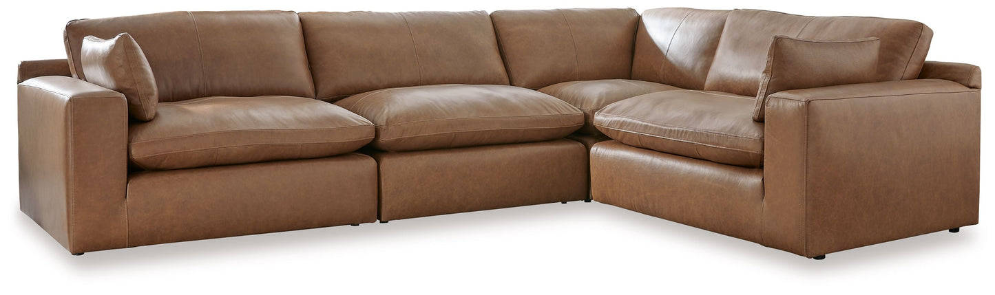 Emilia Sectional Sofa with Leather Accents