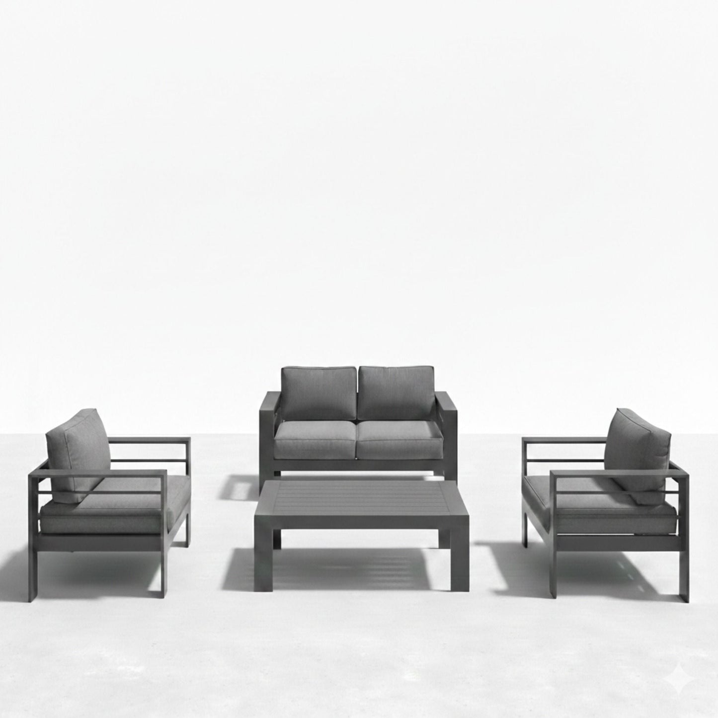 All Weather Iron Patio Set and Thick Cushions