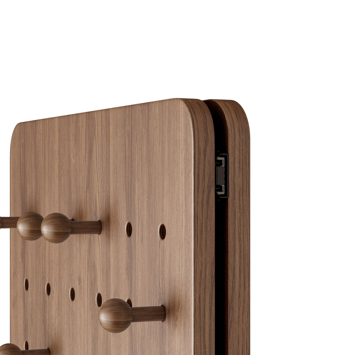 Full-Length wall-mounted mirror with shelf and hook in dark brown wood by HouseOfZazla on Tampa Home & Garden Store