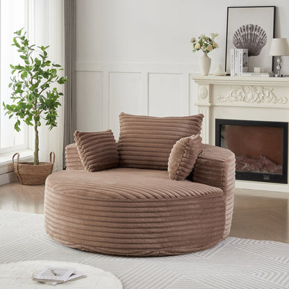 Modern single sofa with a backrest pillow