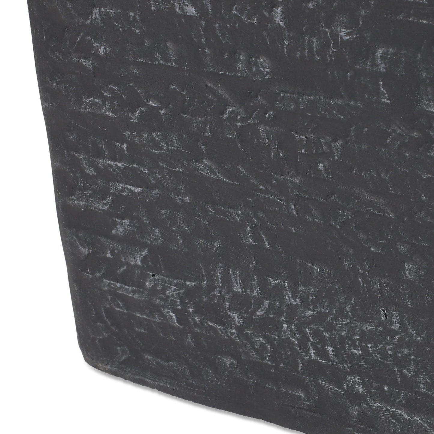 Modern Outdoor Planter by HouseOfZazla in dark textured stone finish on Tampa Home & Garden Store