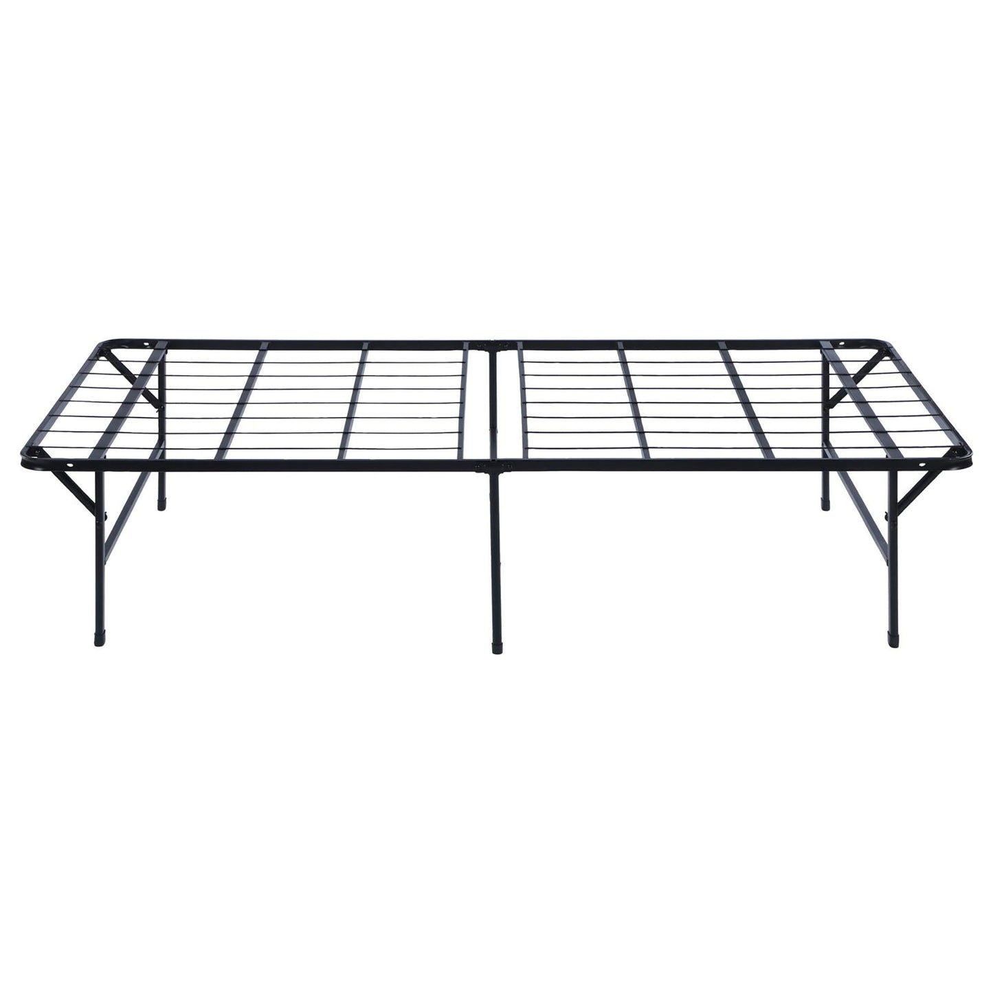 Mattress support frame in black metal with grid slats and center legs on Tampa Home & Garden Store