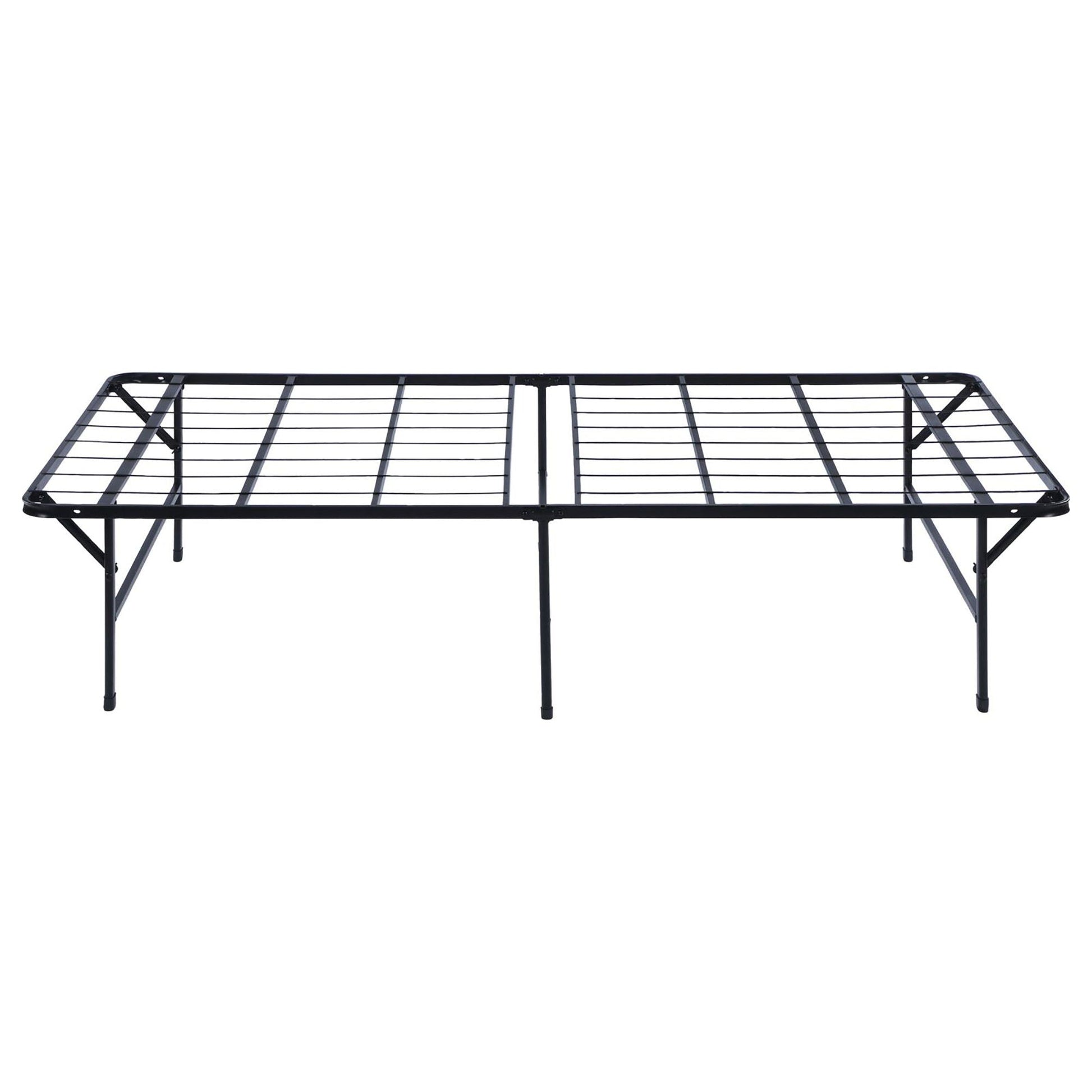 Mattress support frame in black metal with grid slats and center legs on Tampa Home & Garden Store