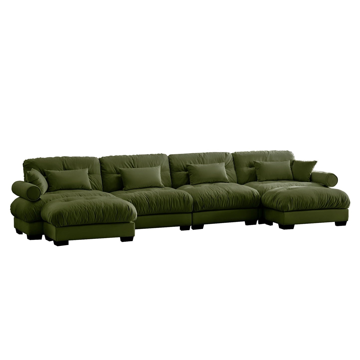 Oversized Modular Sofa with Movable Ottoman
