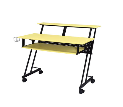 Suitor Music Recording Desk in Black and Yellow
