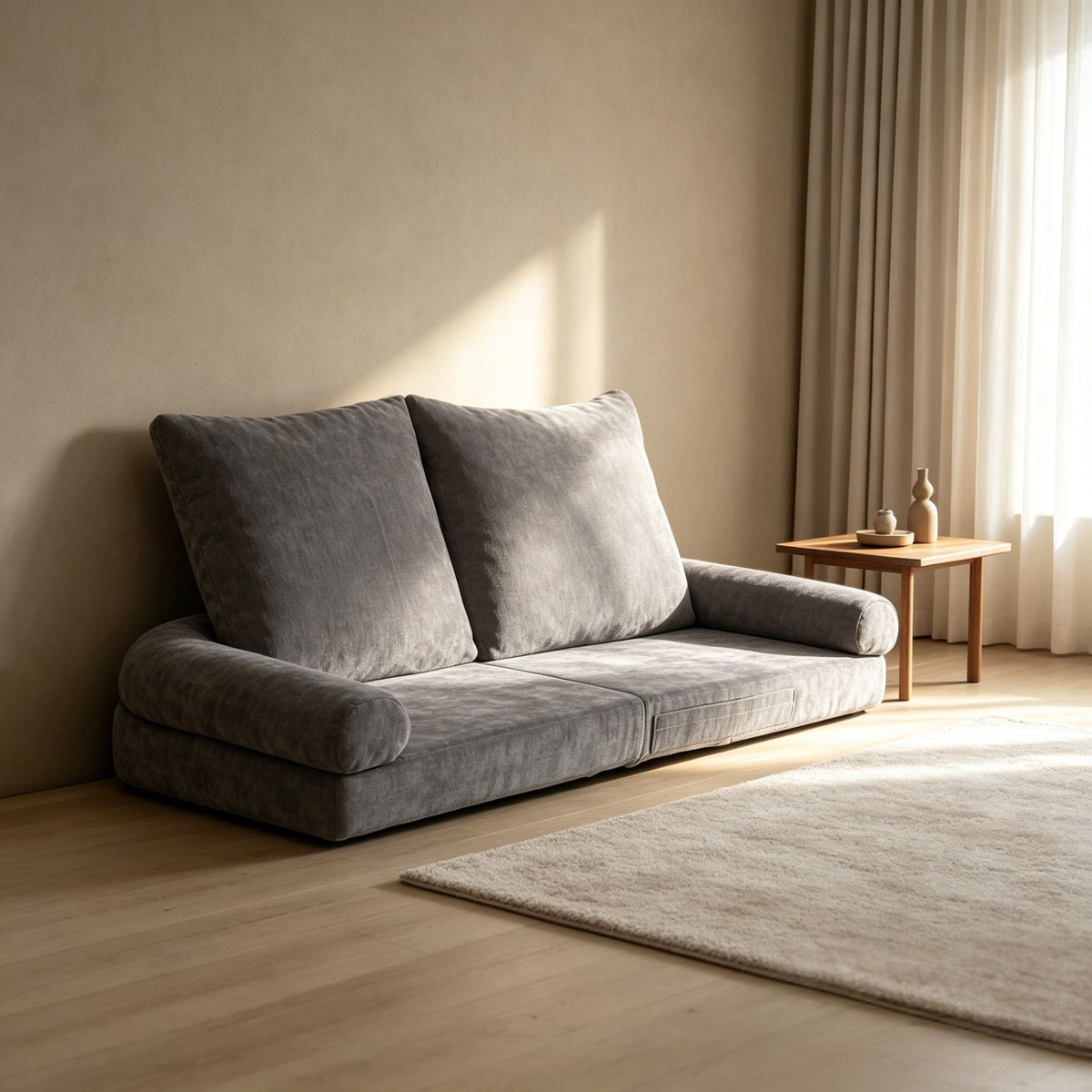 Compact a Convertible Foldable Single Sofa Bed
