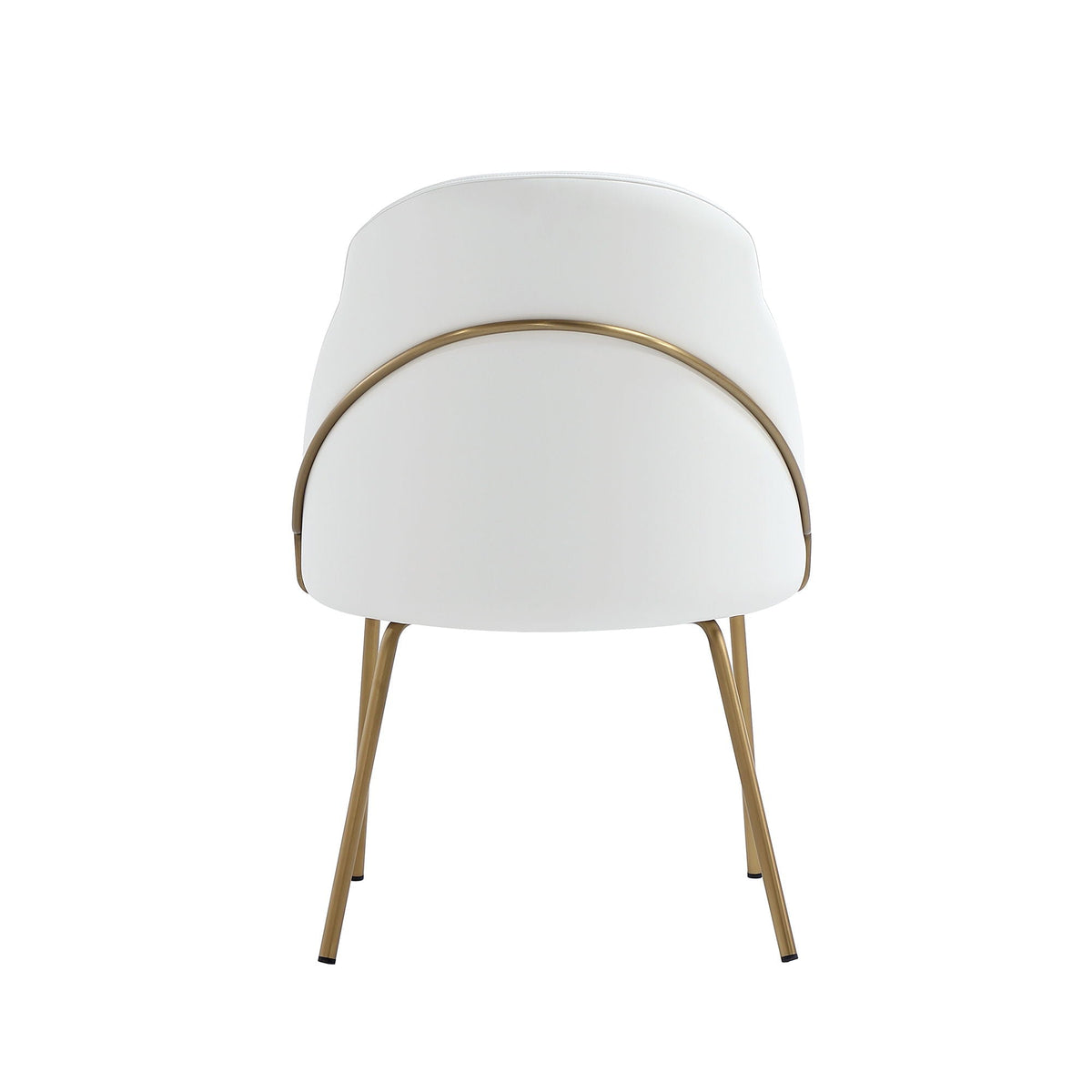 Upholstered dining chair white upholstery with gold metal frame HouseOfZazla on Tampa Home & Garden Store