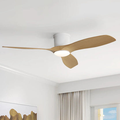 Flush Mount Ceiling Fan with Dimmable Led Light