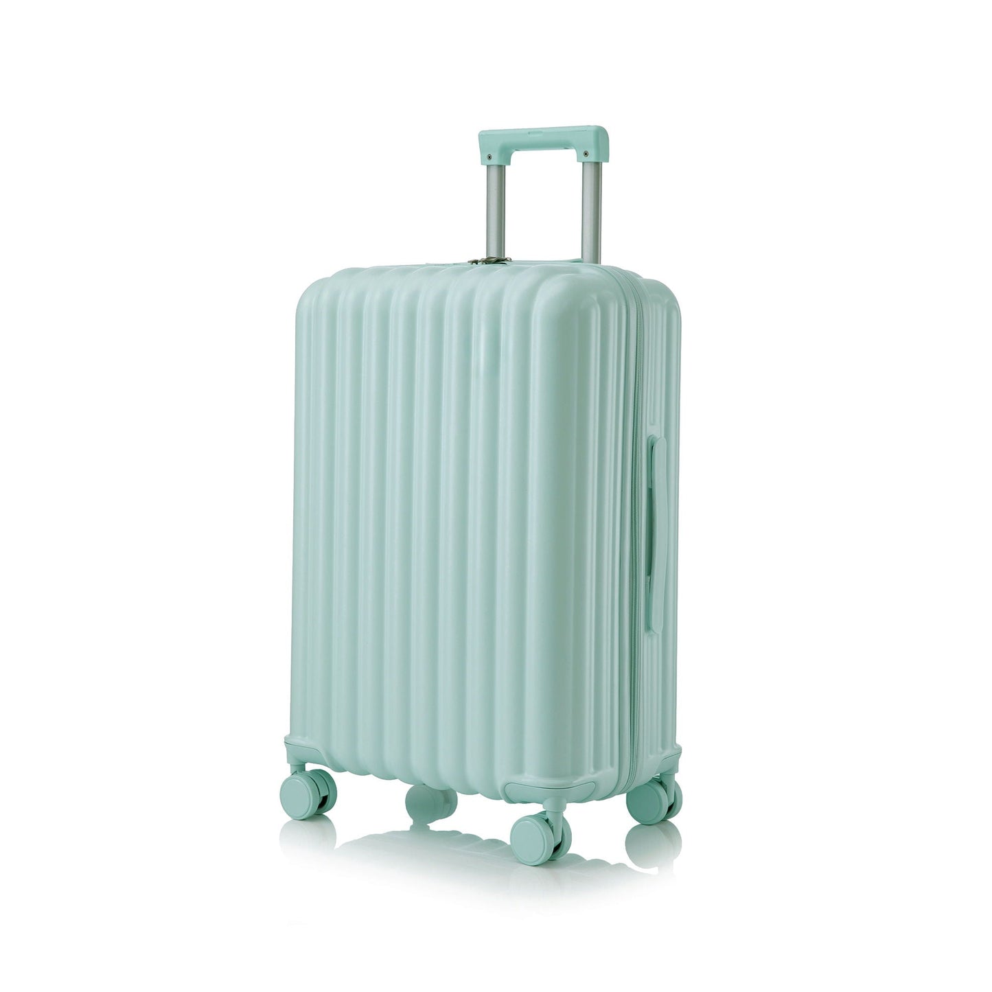 HouseOfZazla mint green hard-shell spinner luggage with telescoping handle and four wheels on Tampa Home & Garden Store