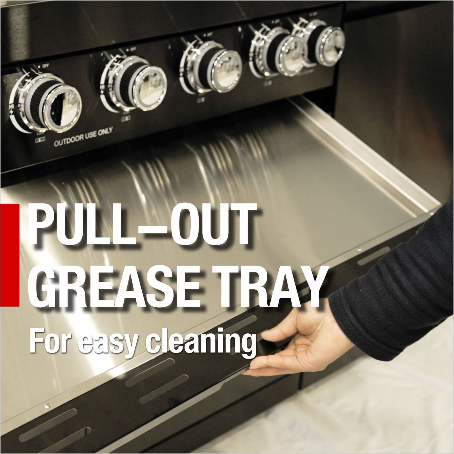 NL-4B02-W four-burner gas grill built-in stainless steel with chrome knobs HouseOfZazla on Tampa Home & Garden Store