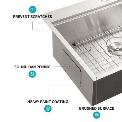 Drop In Kitchen Sink Stainless Steel Workstation
