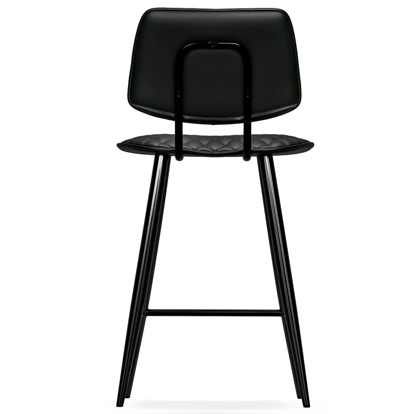 Raya Upholstered Counter Stool Set of 2, black faux leather on Tampa Home & Garden Store