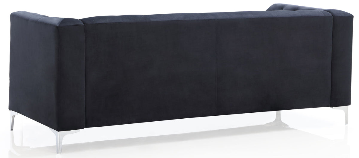 Pompano Elegant Contemporary Microsuede Sofa