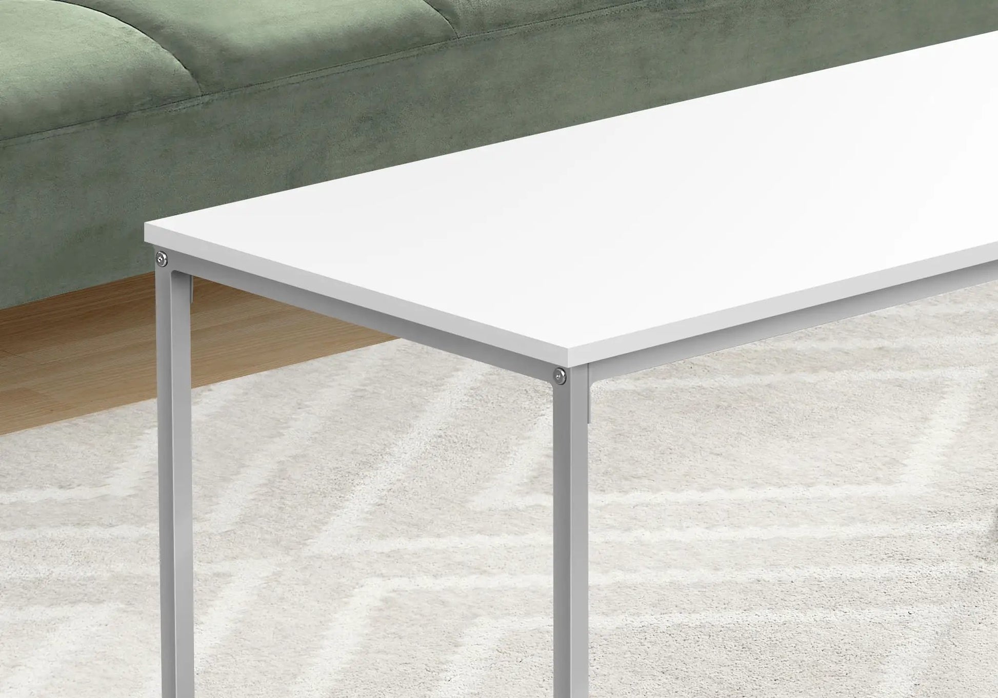 Rectangular coffee table with a gray metal frame, modern design Unique Piece Furniture on Tampa Home & Garden Store