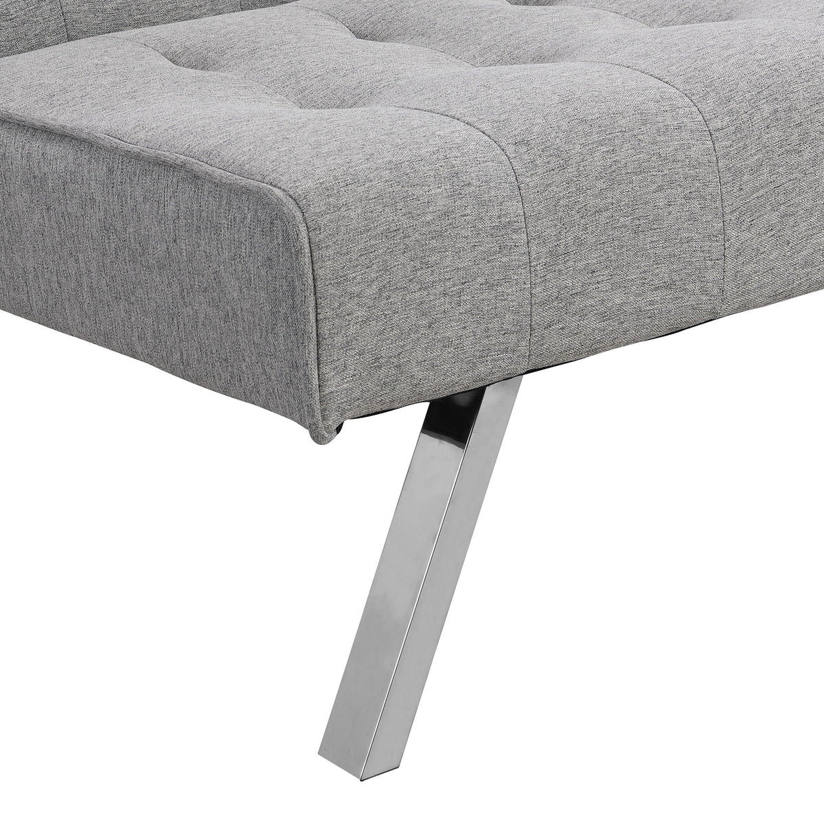 Modern Sofa Bed With Wood Frame and Steel Legs