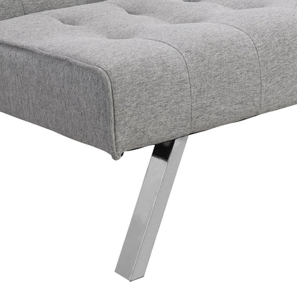 Modern Sofa Bed With Wood Frame and Steel Legs