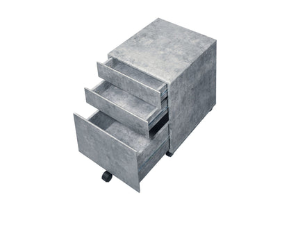 Jurgen File Cabinet gray metal with four drawers on casters by HouseOfZazla on Tampa Home & Garden Store