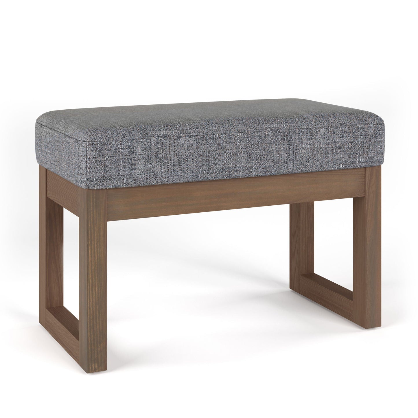 Milltown Upholstered Ottoman Bench With Driftwood
