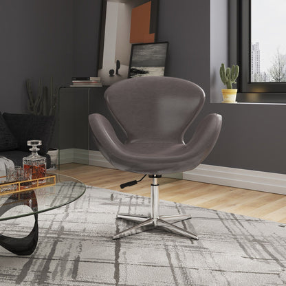 Raspberry swivel chair HouseOfZazla with 360° rotation chrome base on Tampa Home & Garden Store