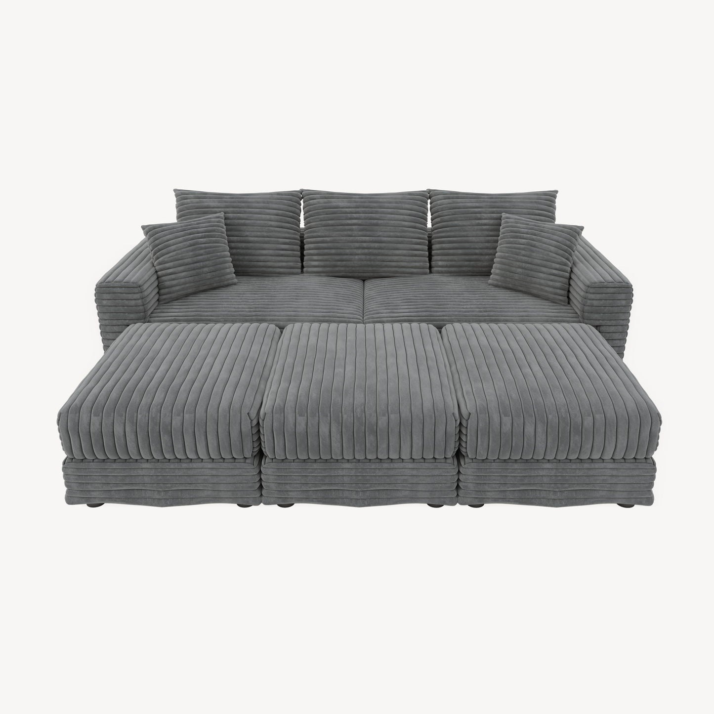 Convertible Sofa With Deep Seat and Pillows