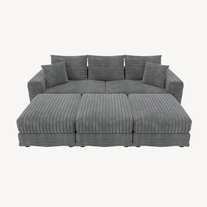 Convertible Sofa With Deep Seat and Pillows