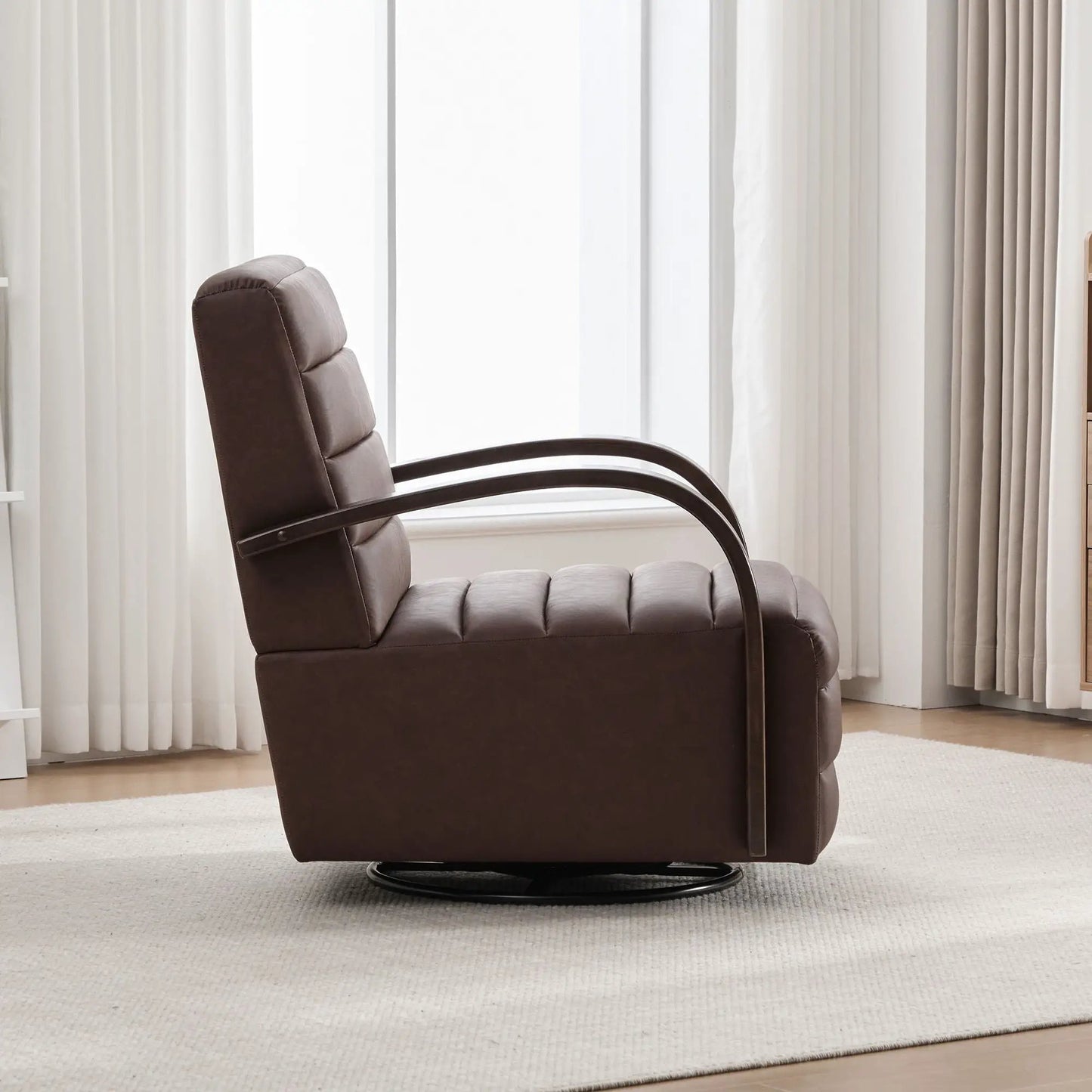 360 Degree Swivel Accent Chair Armrests Comfy