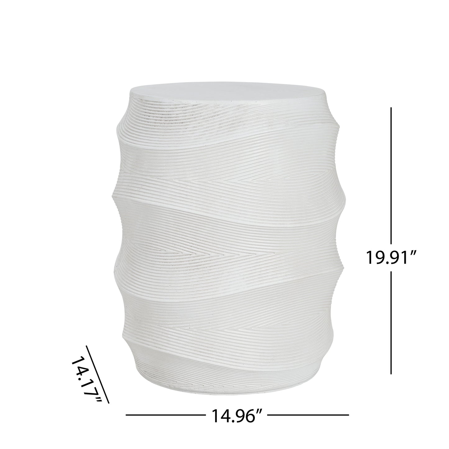 Antique Magnesium Oxide Outdoor and Garden Side Table