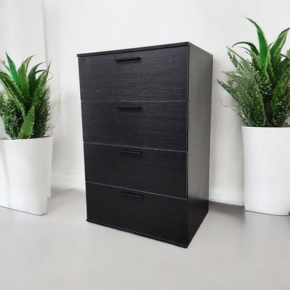 Oliver Farmhouse Jumbo Chest 4-Drawer black woodgrain accent chest by HouseOfZazla on Tampa Home & Garden Store