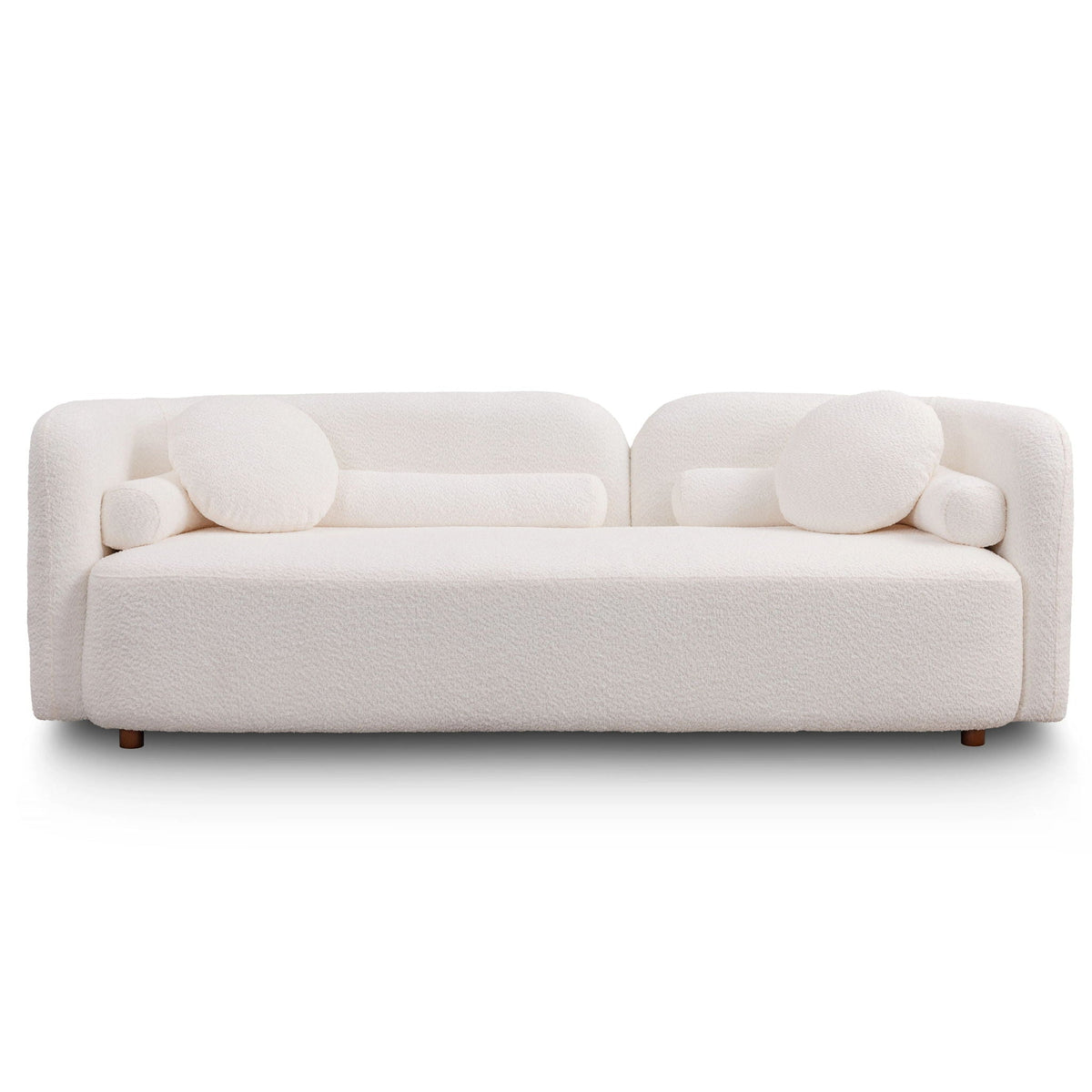 Modern Three Seater Couch And Fluffy Pillows