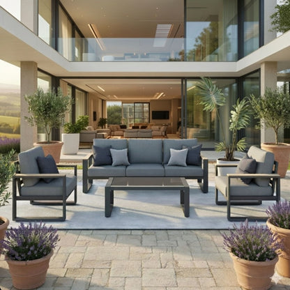 Modern Outdoor Sofa Set with the Coffee Table