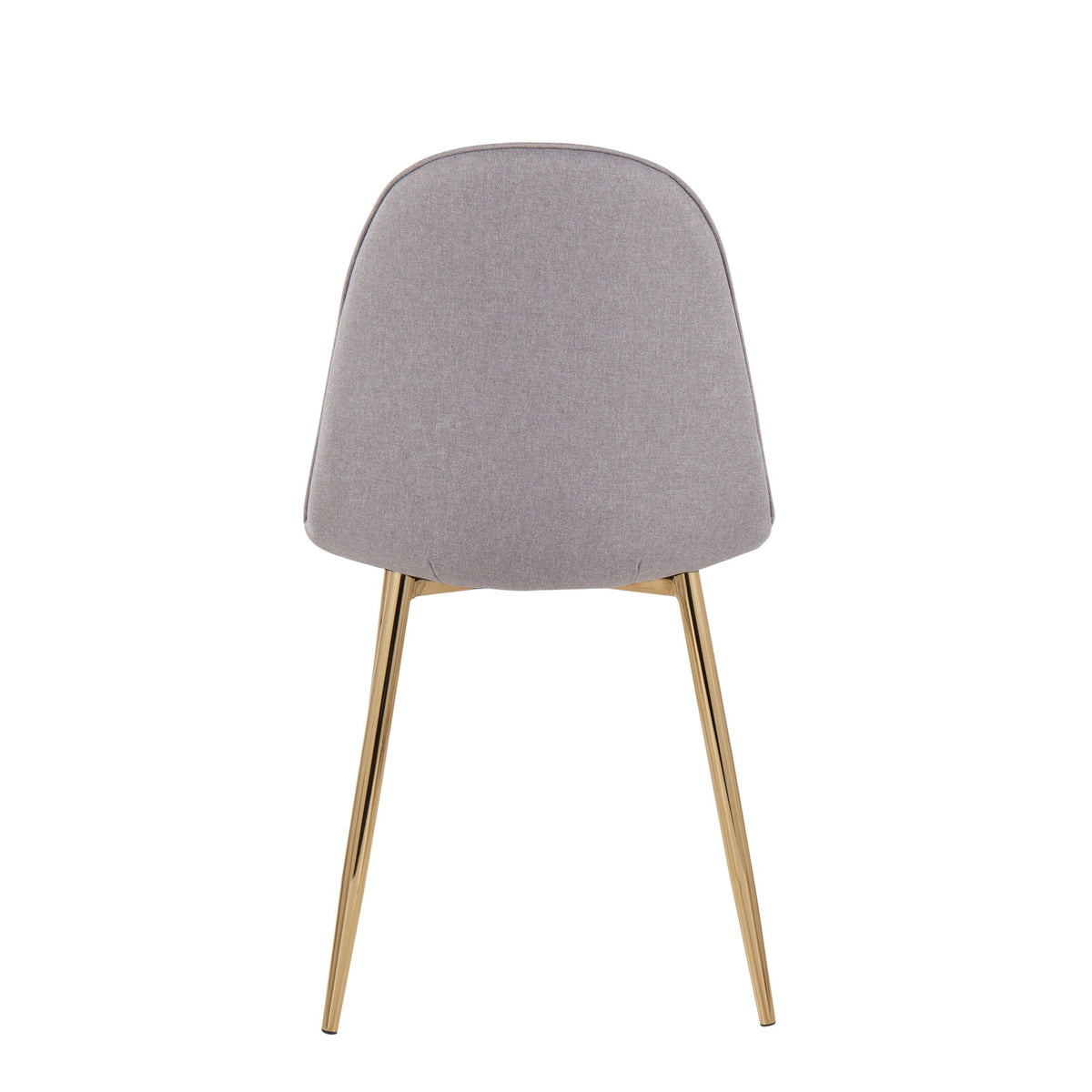 Pebble Chair by HouseOfZazla, upholstered gray fabric, gold legs on Tampa Home & Garden Store